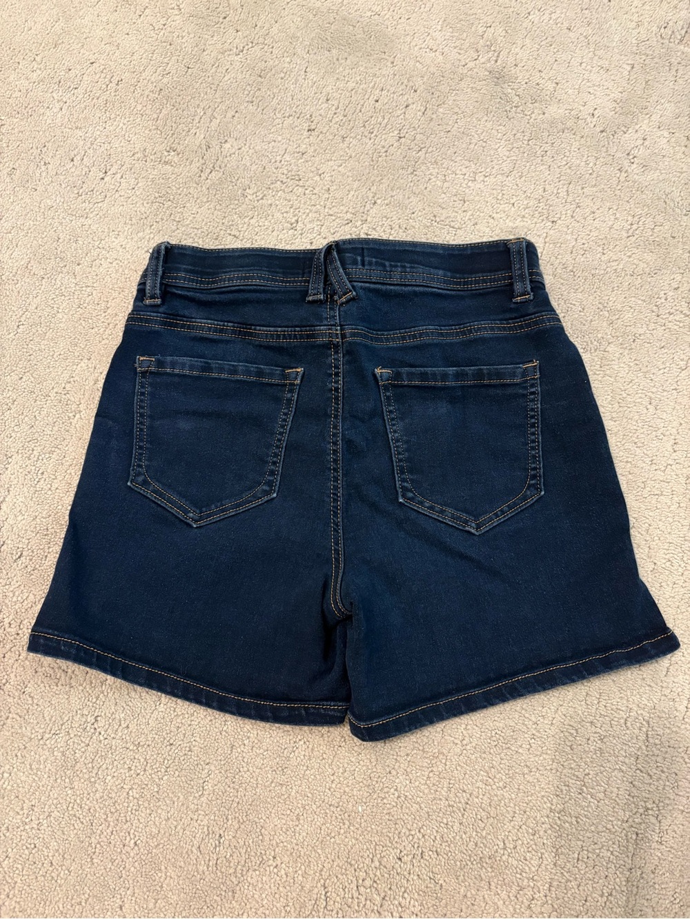 Angels Forever Young Dark Blue Denim Shorts 360 Sculpt Size 6 Women’s Stretch - Picture 5 of 5